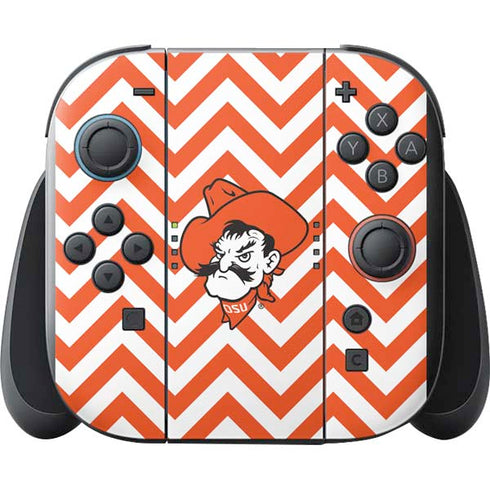 Oklahoma State University Chevron Print Nintendo Switch 2 (2025) with Joy-Con Skin
